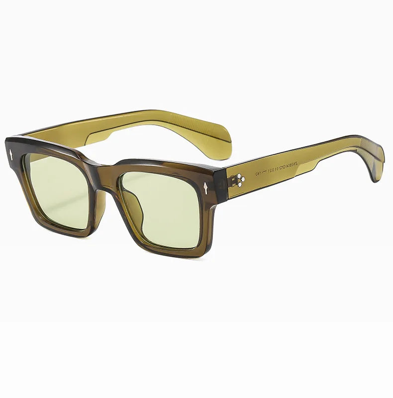 Vintage Square Sunglass Men Vacation Fashion Glasses Retro Sunglasses Women Trendy Fashion Glasses Gafas De Sol Hombre Zonnebril