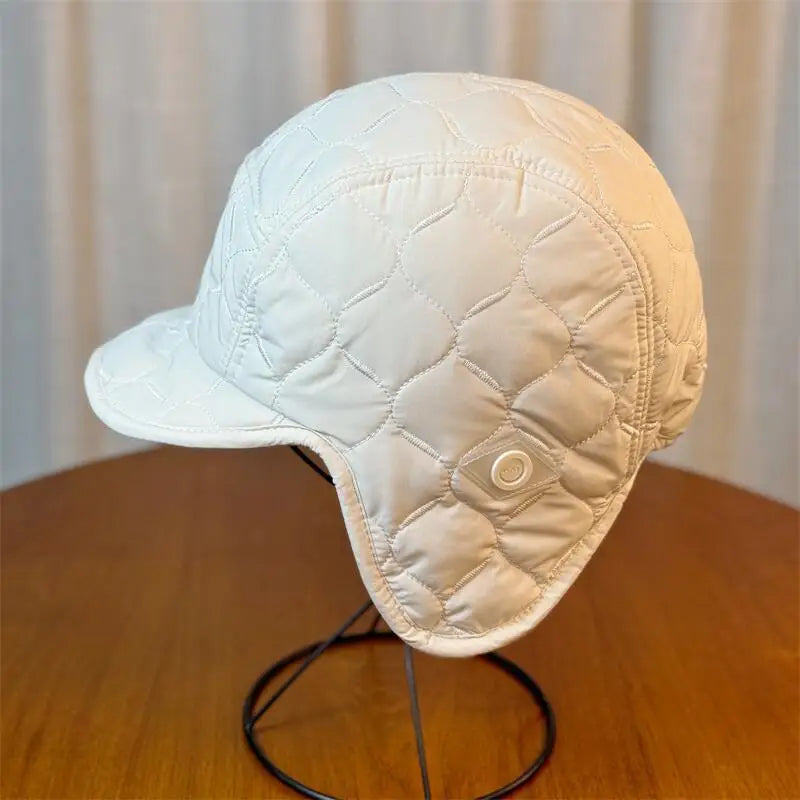 Velvet Lei Feng Hat Unisex Winter Thickened Velvet Lamb Wool Warm Ear Protection Hat Outdoor Ski Cycling Pilot Hats Russian Hats