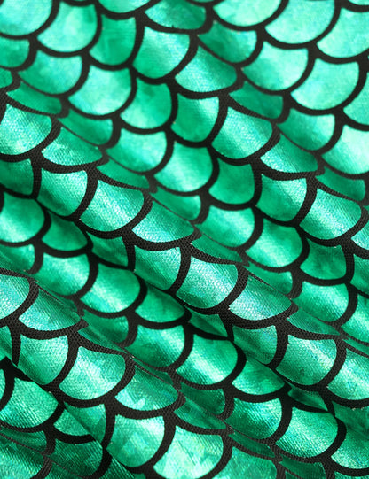 Mermaid Costume for Girl Long Sleeve Girls Dress Carnival Evening Party Dresses Kids Halloween Birthday Prom Dress Up Clothes