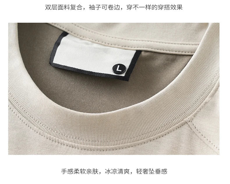 Modal Fabric T Shirts for Men 2025 Summer New Coolness Quick-Drying Shorts-Sleeve Tops Oversized Men's Clothing