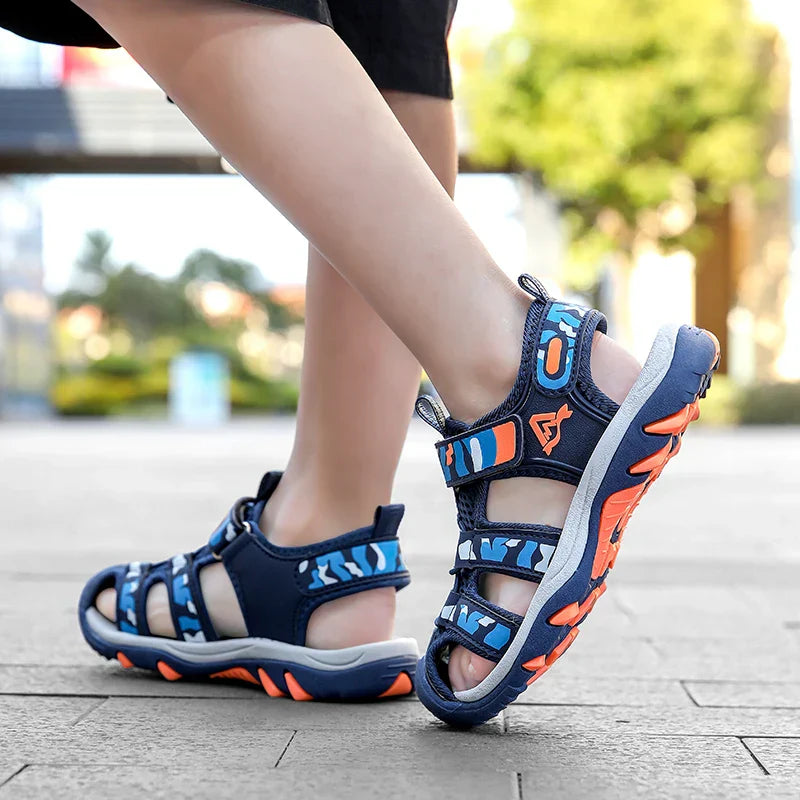 Children's Anti-Slip Summer Sandals for Boys Outdoor Anti-Collision Casual Walking Shoe Soft Bottom Breathable Kids Beach Sandal