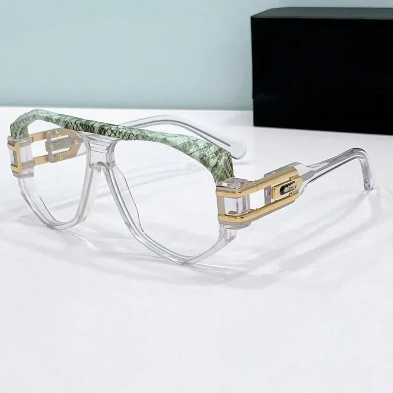 163 luxury designer men's sunglasses  women high quality acetate alloy irregular square frame Prescription eyeglasses fashion