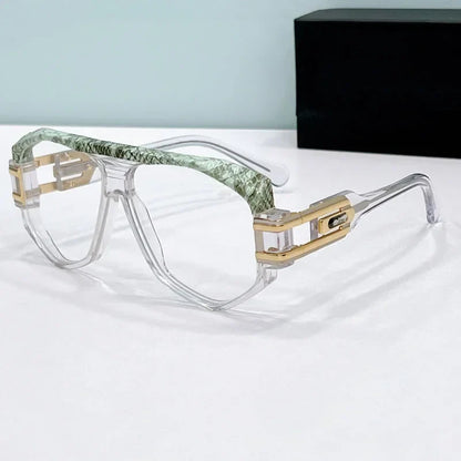 163 luxury designer men's sunglasses  women high quality acetate alloy irregular square frame Prescription eyeglasses fashion