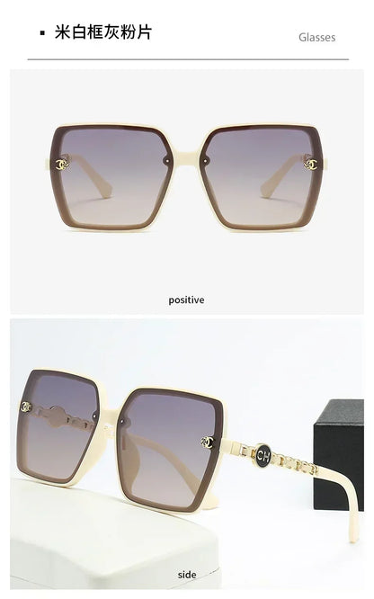 Ins 2025 Luxury Designer Polarized Sunglasses Women New Fashion Big Square Retro Sun Glasses Ladies Eyewears Gafas De Sol UV400