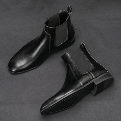 Men Boots Casual 2026 Fashion Brand Comfortable Boots Leather Chelsea boots