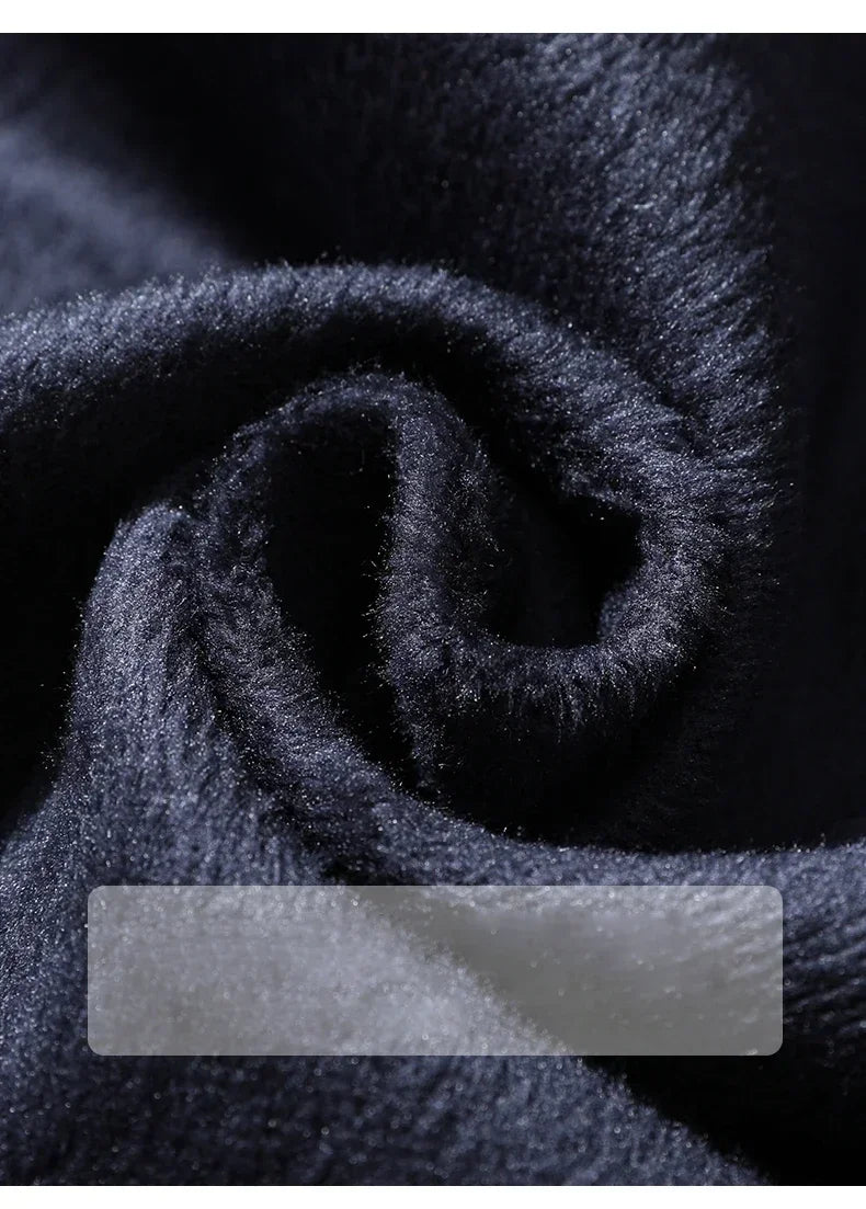 Thick Vintage Jeans Men's Winter Straight Warm Fleece Baggy Thermal Denim Trousers Fashion Korean Wide Male Plush Pants