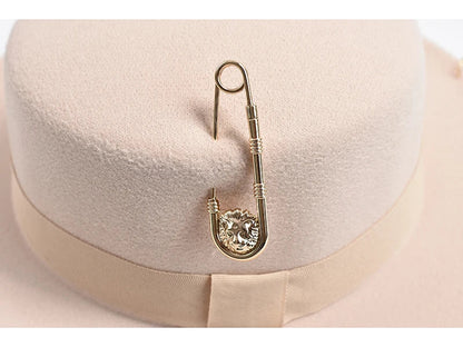 New Fashion Desige Fedora Hat For Women Men Metal Chain Decor Jazz Hat Party Church Caps