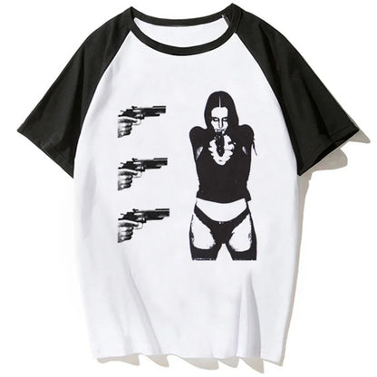 Y2k Tee women anime funny harajuku tshirt girl Japanese clothes