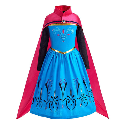 Girls Elsa Anna Dress Children Princess Carnival Dress Kids Jasmine Rapunzel Pageant Flower Disguise Birthday Cosplay Costume