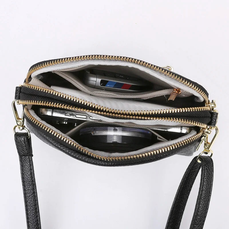 100% cowhide Womens New Korean Fashion Ladies Shoulder Bag Trend Handbags Retro Designer Luxury Female Totes Handbag for Girls