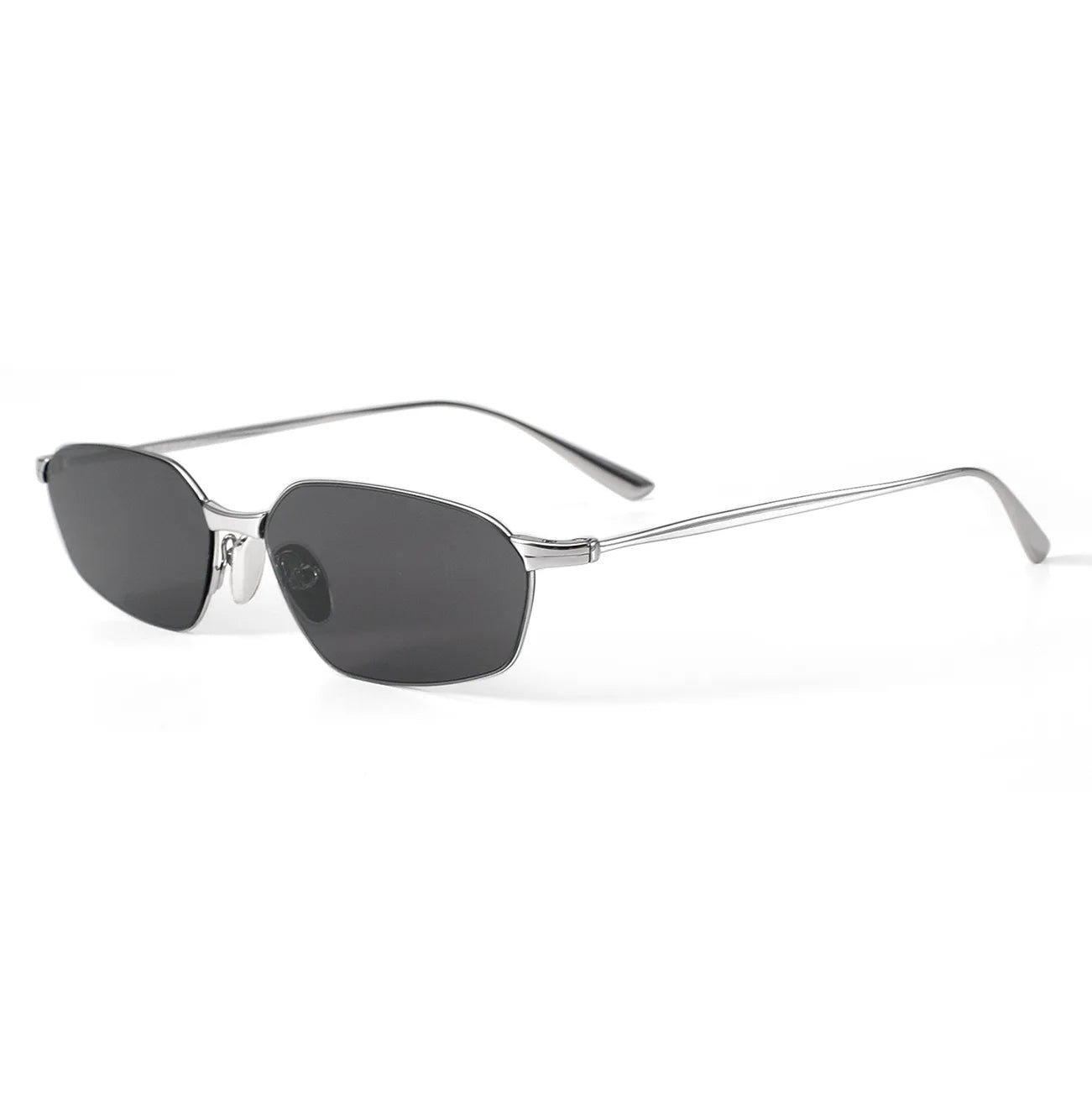 Fashion New Polygon Pure Titanium Outdoors Sun Protection Sunglasses High-quality Ultra Light Frame Support Prescription Lenses