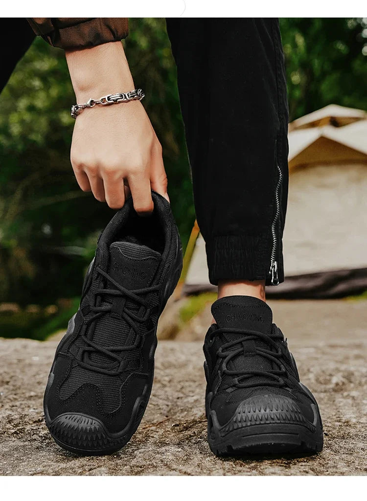 Big Size 46 Trekking Hiking Shoes Men Casual Sport Shoes Mesh Sneakers Outdoor Wear-resistant Climbing Hunting Sneaker