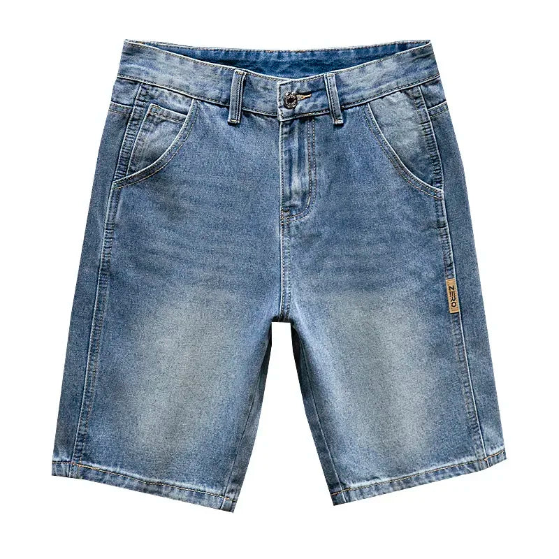 Summer Thin Bermuda Jeans Men's High Street Straight Shorts Fashion Casual Blue Classic Style Male Clothes Short Pants