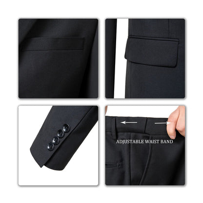 Men's suit 3-piece jacket vest pants size XS-XXXL casual fashion single-breasted jacket wedding party elegant and stylish