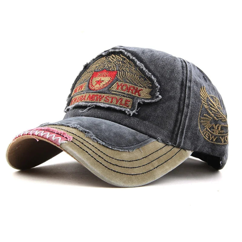 Unisex Washed Cotton Peaked Cap Fashion Letters Adjustable Snapback Baseball Caps For Men Women Hip Hop Dad Trucker Hat Bonnet