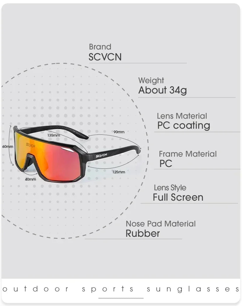 New Sports Men UV400 Cycling Glasses Bike Sunglasses Outdoor Eyewear  MTB Bicycle Women Riding Hiking Goggles