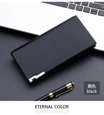 New Men's Wallet Thin Slim Wallet Long Male Business Clutch Bag Coin Purse Luxury Brand Men Wallet Carteira Masculina Cardholder
