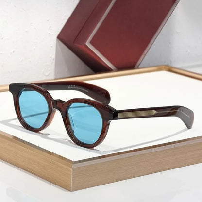 1948 Luxury Classical Sunglasses Men Thick Acetate Oval Brand Design Fashion Street High Quality UV400 Optical Glasses With Case