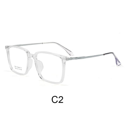Men's Classic Titanium Square Frames Anti-Blue Light Reading Glasses Men Myopia Hyperopia Customizable Prescription 5042X