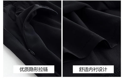 Fashion Irregular Fishtail Chiffon Skirts Elegant High Waist Summer Luxury Party Skirt Female Ruffles Long Skirts