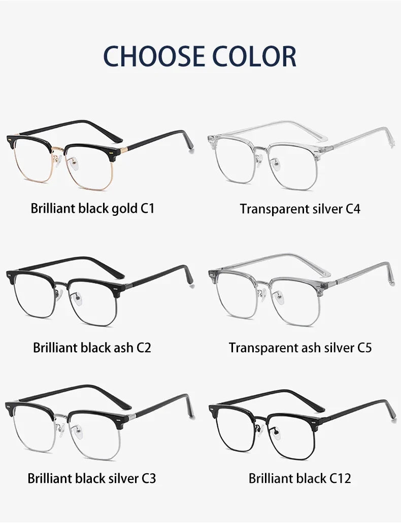 New Models of Versatile Anti-blue Light Glasses Fashion Eyeglasses Frame Simple Retro Can Be Customized Prescription