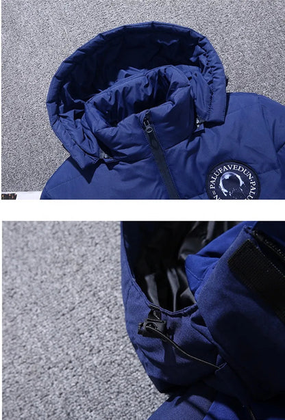 '-20 Degree Down Jacket Male Winter Parkas Men White Duck Down Jacket Hooded Outdoor Thick Warm Padded Snow Coat Oversize M-4XL