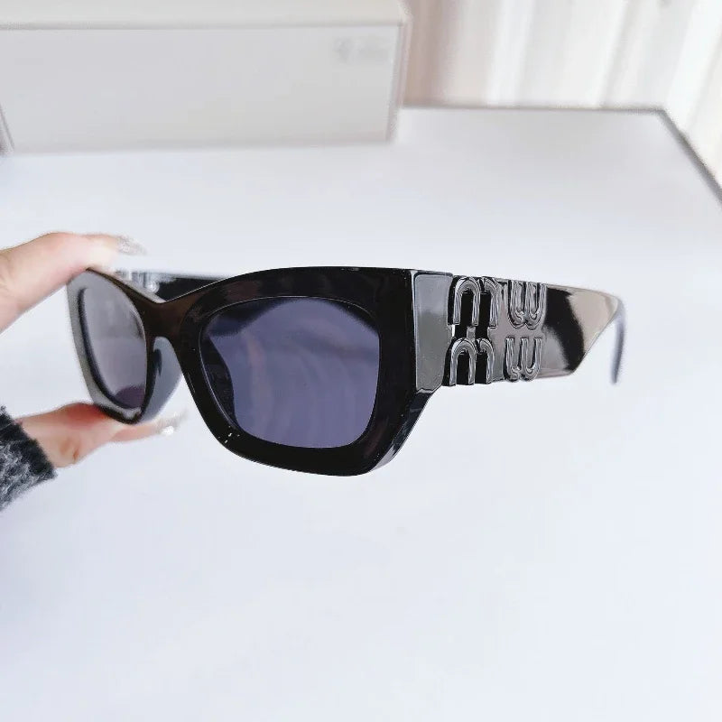 Light Luxury Designer Sun Glasses Women's Retro Polygonal Cat Eye Sunglasses for Men UV400 Personality Cool Trendy Glasses