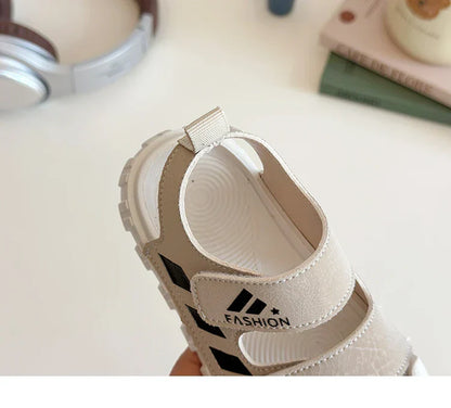 Kids Sandals Children Summer Beach Shoes for Boys Girls Toddlers Little Boy Sandals Fashion 2025 New Toes-covered Anti-kick Soft