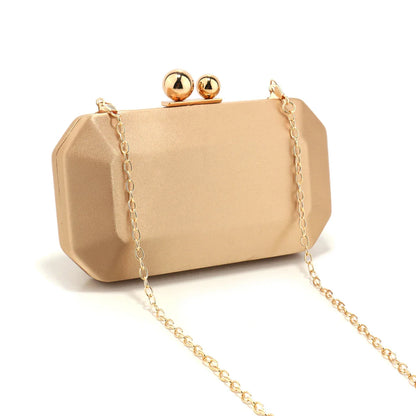 Golden Design Satin Luxury Women Evening Bags Small Flap Fashion Metal Elegant Glitter Clutch Bags For Wedding Partry Prom Dress