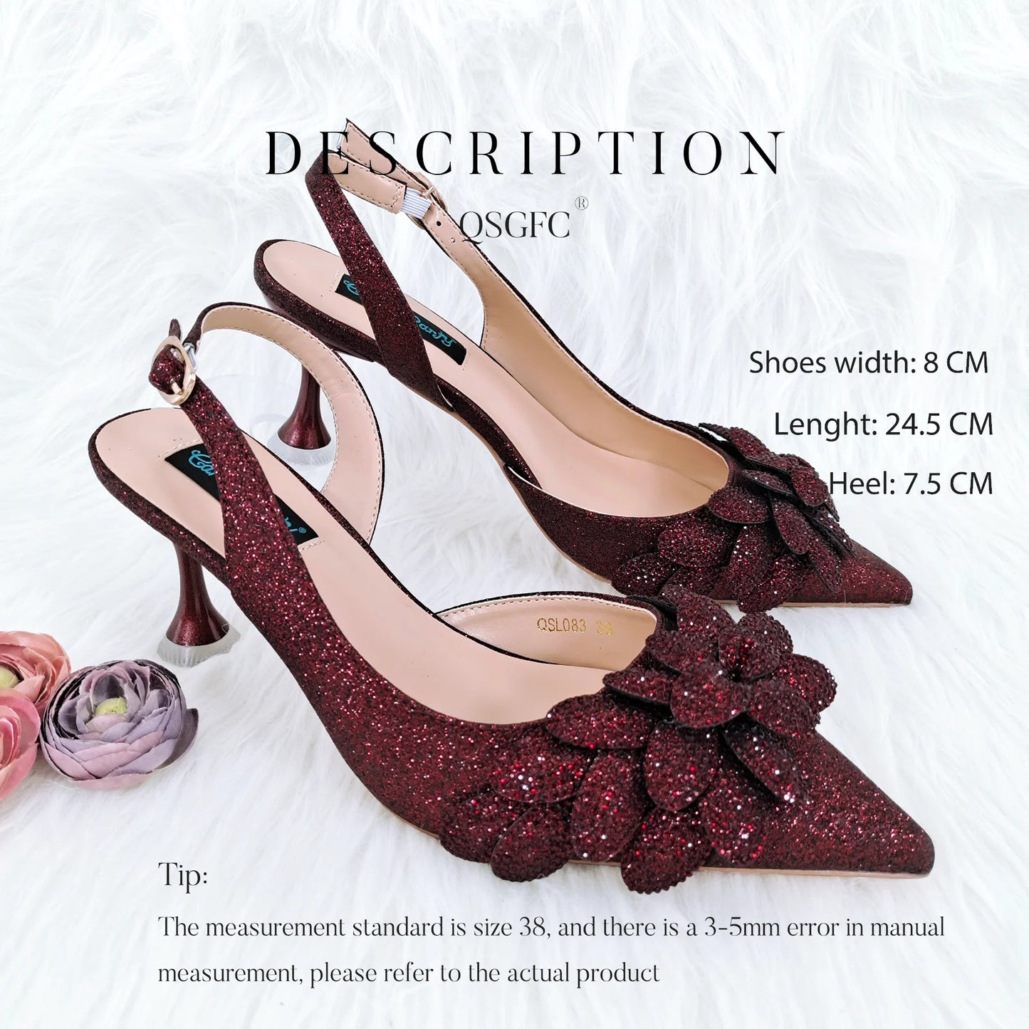 Nigerian Banquet Shoes and Bags African Fashion Peach Ladies Matching Shoes and Bags Pointed Toe High Heels Wedding Party