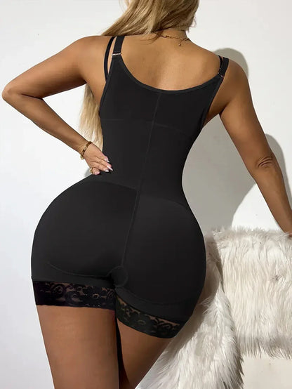 Women Tummy Control Fajas Post Surgery Compression Body Shaper With Open Crotch