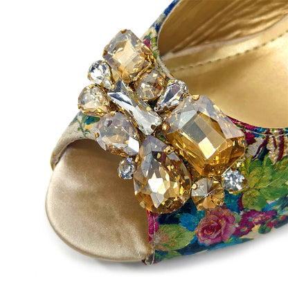 Italian Sandals and Bags Matching Set 2024 Women Heel Party for Gold Colour Wedding Bigger Size Thick Heel Shoes