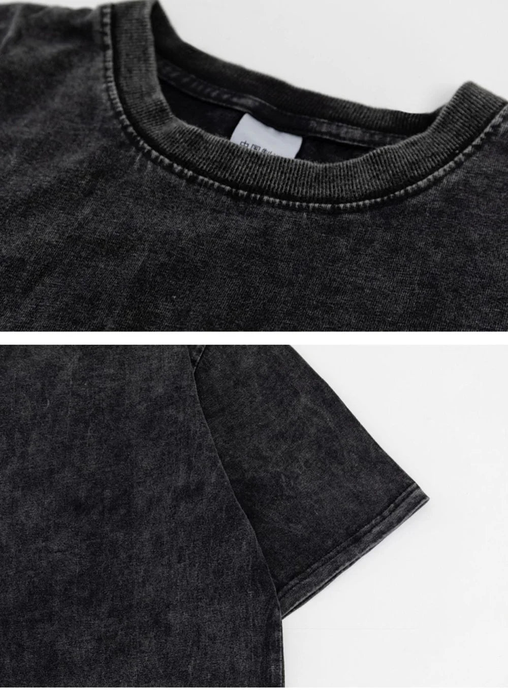 Men's Washed T Shirt Summer vintage Casual T-shirt  Loose TShirts Women Black Acid Wash Y2k Short Sleeve Hip Hop Streetwear Tees