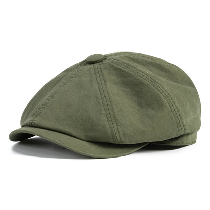 Men's Newsboy Gatsby Hat 100% Cotton Vintage Flat Ivy Driving Cabbie Cap