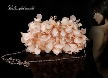 Wedding Dress Bag 8 Colors White Bride Clutches Ladies Blue Party Handbag Woman Purple Evening Flower Bags Floral Wedding Clutch