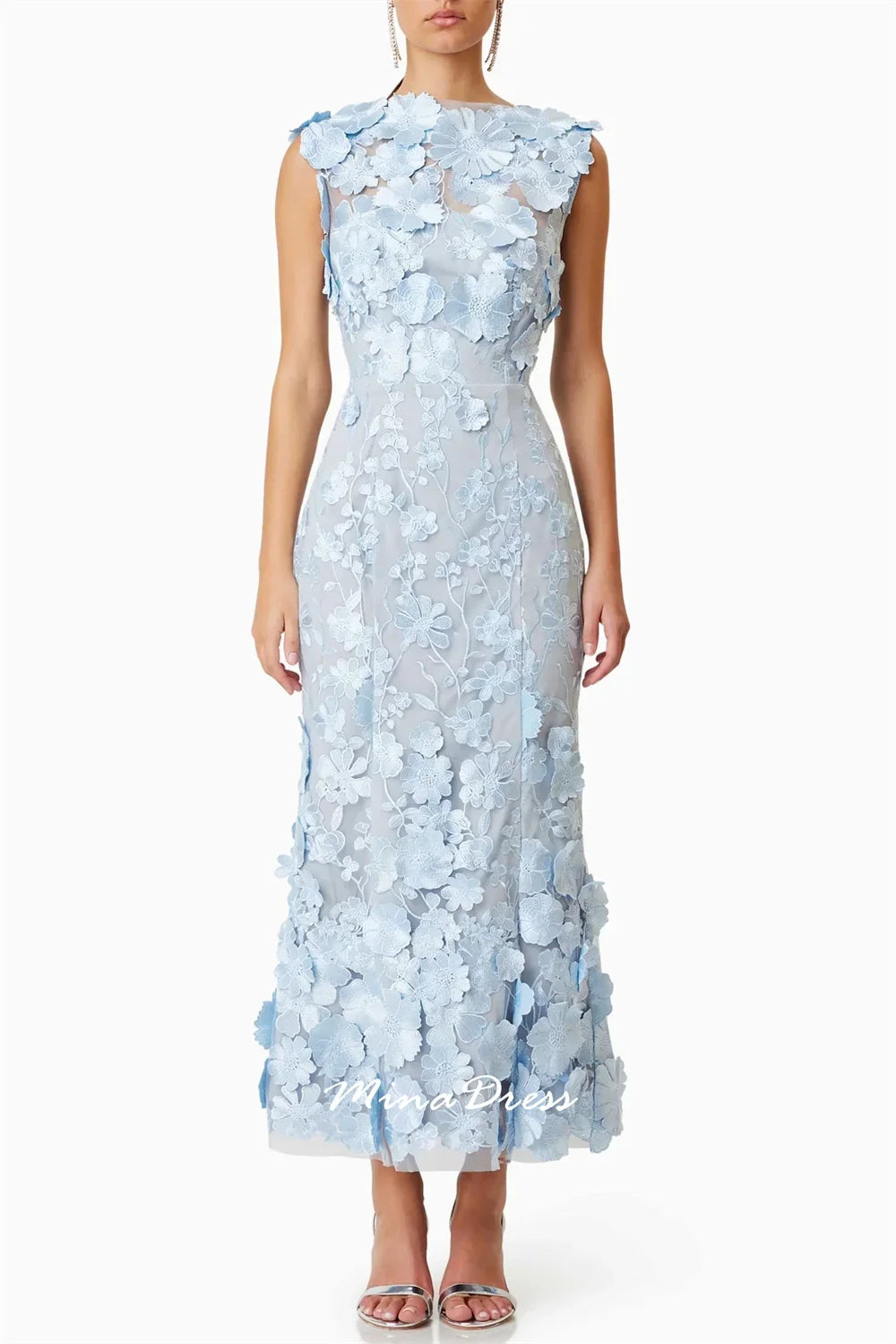 Mina Customized Cocktail Party Prom Dress Arabic Evening Dress Luxury Elegant Party Dresses Woman Grace 3D Floral Lace 2025