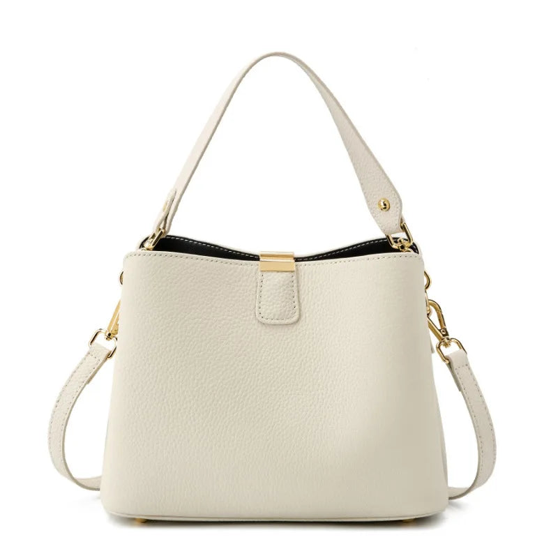 Genuine leather woman bag shoulder bag Handbags crossbody bag luxury designer minimalism bag Cattle leather grey