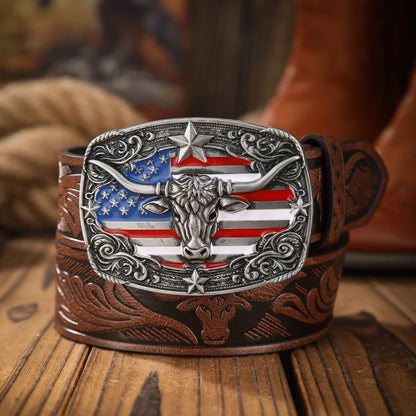 Vintage Meets Fashion! PU Alloy Buckle Belt, Suitable for Both Men and Women, to Create a Personalized Western Style
