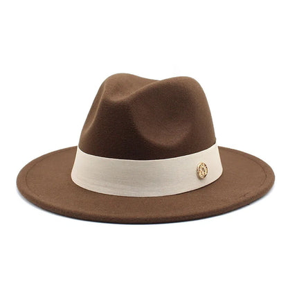 New Fedora Hat for Women Winter Elegant Fashion Formal Wedding Decorate Church Cap Panama Party Jazz Hat Chapeau Femme
