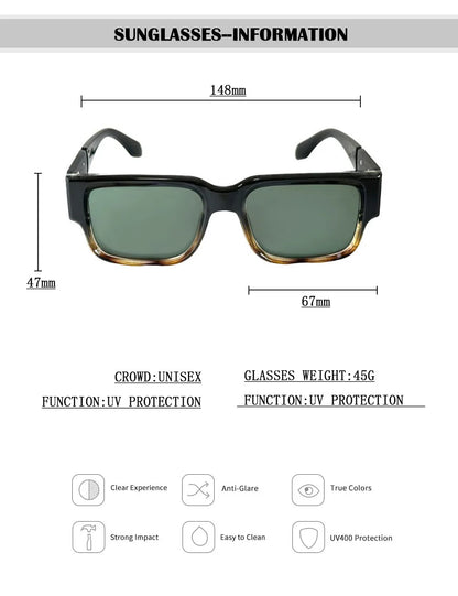 Square Sunglass Men Vintage Luxury Sunglasses Women 2025 Retro Fashion Glasses Vacation Gafas De Sol Hombre Lunette Soleil Femm
