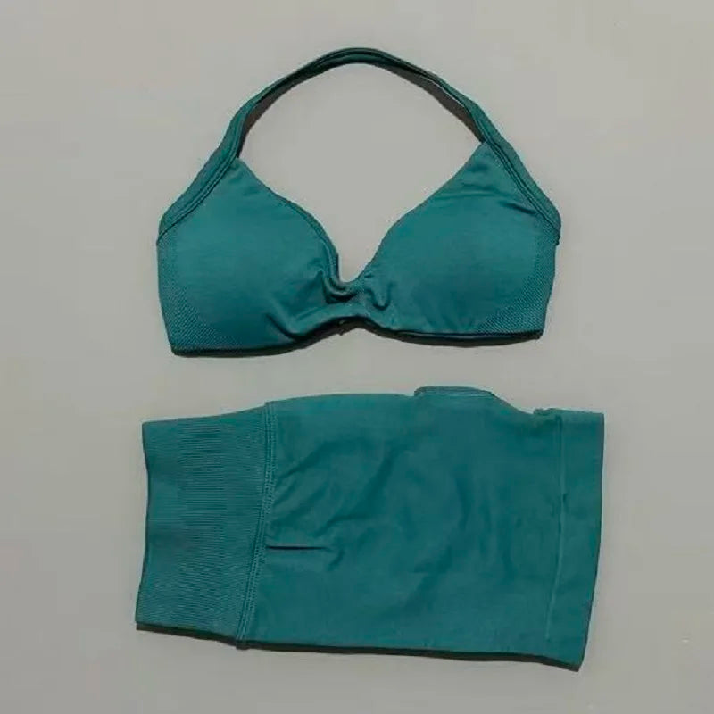 2 Piece Yoga Sets Women  Low Waist Seamless Push Up Bra Scrunch Butt Lift No Digging Comfortable Gym Running Tracksuits