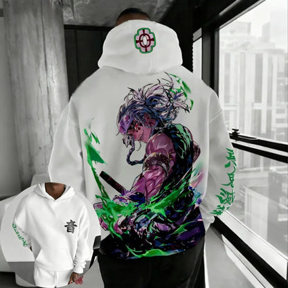 Demon Slayer Men's Hoodie Sweater Tanjiro Kamado Japan Anime Spring Autumn New Boys Children's Long-sleeved Parent-child Outfit