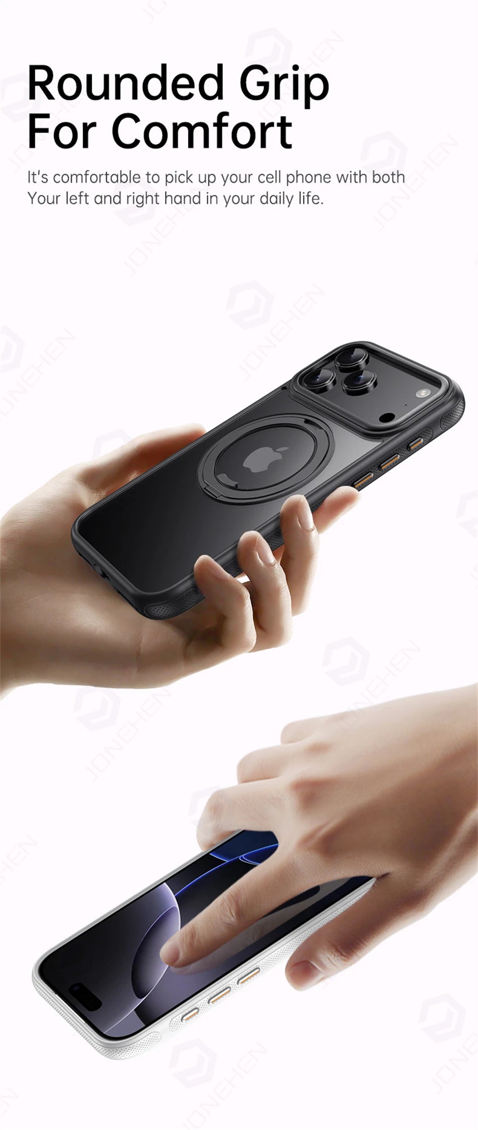 360° Mechanical Torque-Sound Rotating Holder Magnetic Case For iPhone Air 16 15 Plus 14 13 17 Pro Max Armor Cover For Magsafe