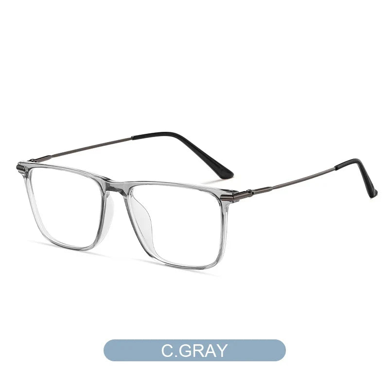 Titanium Classic Men's Square Frames Anti-blue Light Reading Glasses Myopia Can Be Customized Prescription Glasses 007
