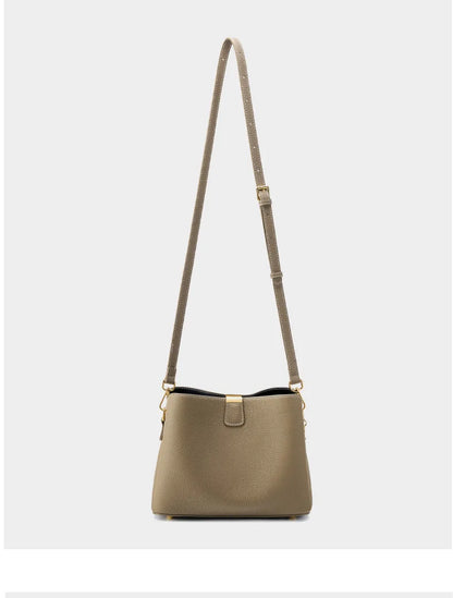 Genuine leather woman bag shoulder bag Handbags crossbody bag luxury designer minimalism bag Cattle leather grey