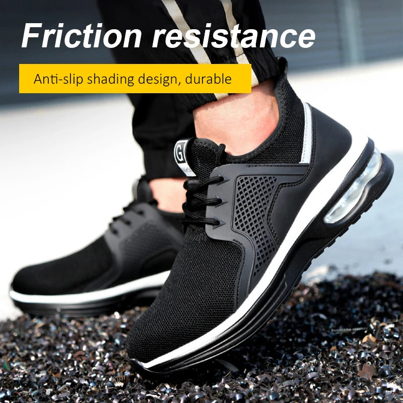 Steel Toe Safety Shoes Men Puncture Resistant Men's Work Shoes Lightweight Men Shoes Safety Bootss Men's Sports Shoes