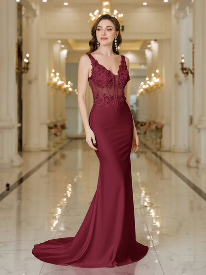 Elegant Straps White Mermaid Wedding Dresses Lace Pearls Backless V Neck Sleeveless Formal Party Gowns Vestido Marriee