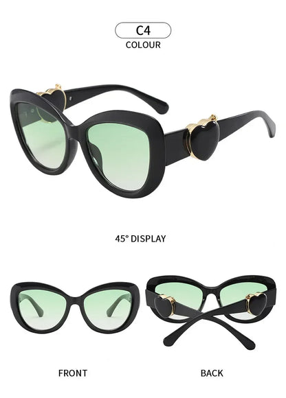 2025 New Trendy Fashion Cat Eye Women Sunglasses Oversized Oval Sun Glasses Ladies UV400 High Quality Light Luxury Sunshade