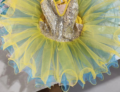 Summer Ballet Dance Dress Girl Stage Tutu Girls Dresses Costume Baby Clothing Robe Fille Kids Outfit Vestidos Children's Day
