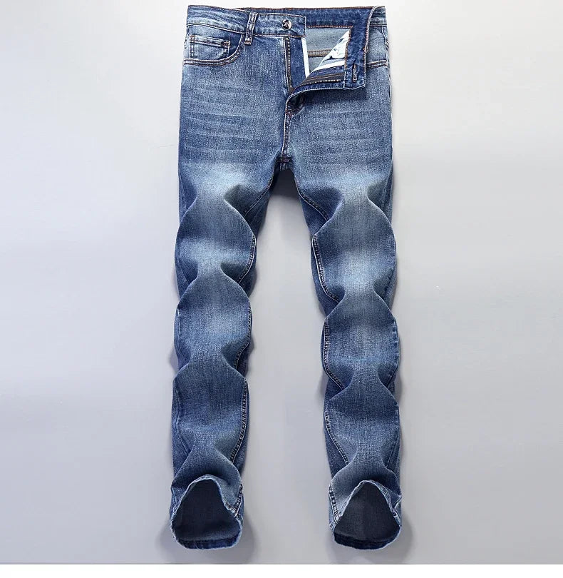European Luxury Brand High-end Trendy Jeans Men's Slim Fit Fashion Versatile Casual Long Pants  Men Denim Y2k Clothes Men